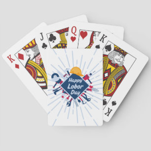 Happy Labor day Long Weekend Poker Cards