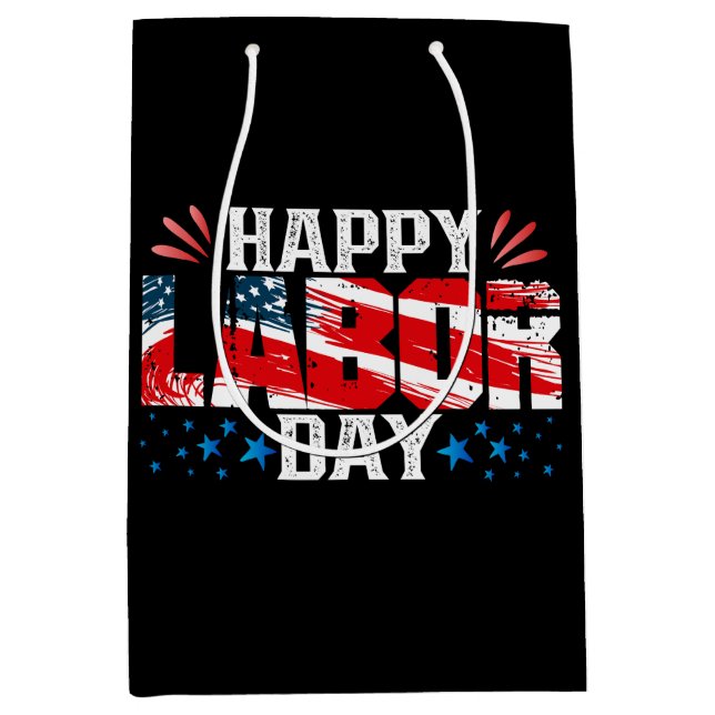Happy Labor Day Medium Gift Bag (Front)