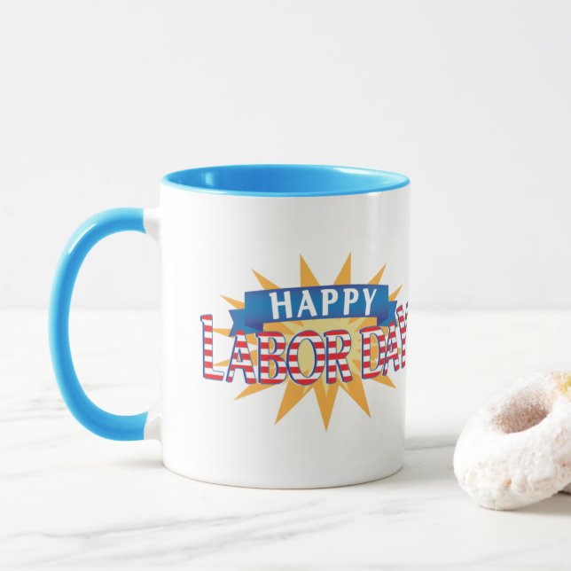 Happy Labor Day   Mug (With Donut)