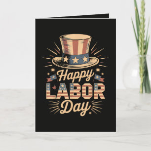 Happy Labor Day Patriotic Celebration  Holiday Card