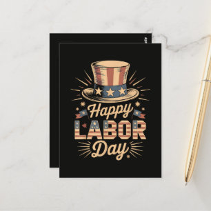 Happy Labor Day Patriotic Celebration Postcard