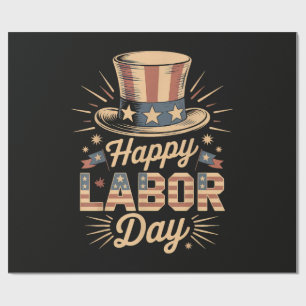 Happy Labor Day Patriotic Celebration Wrapping Paper