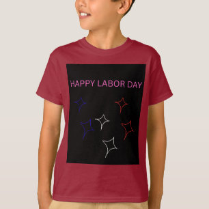 Happy Labor Day Patriotic Stars Kids T-Shirt