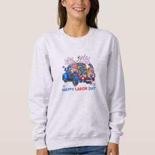 Happy Labor Day Patriotic Union Workers USA Flag Sweatshirt