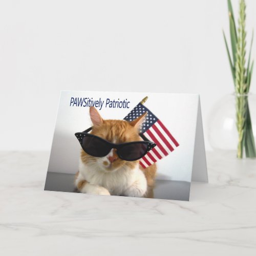 Happy Labor Day _ PAWSitively Patriotic Cat Card