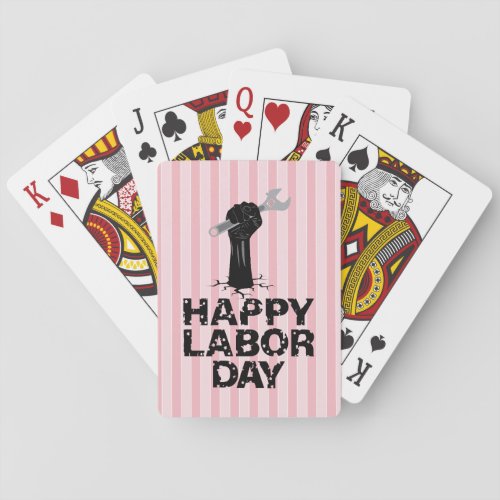 Happy Labor Day Poker Cards