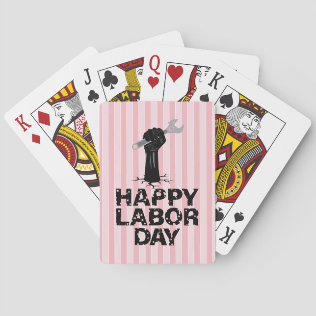 Happy Labor Day Poker Cards (Back)