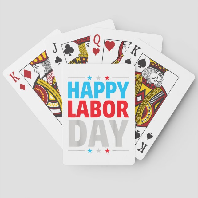 Happy Labor Day! Poker Cards (Back)