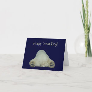 Happy Labor Day Polar Bear Card