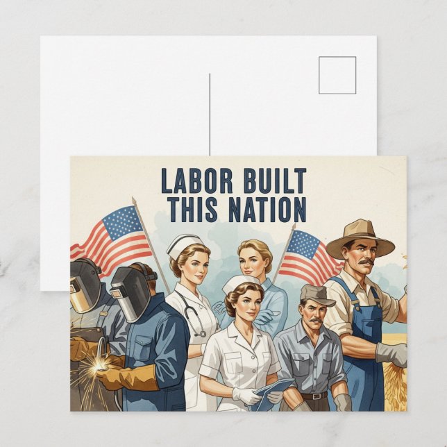Happy Labor Day  Postcard (Front/Back)