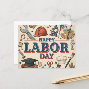 Happy Labor Day Postcard