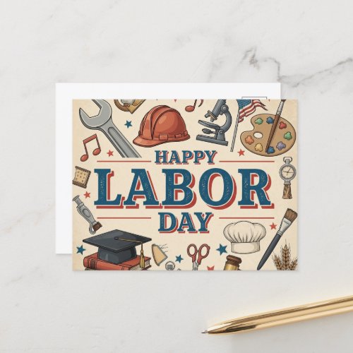 Happy Labor Day Postcard Happy Labor Day Postcard