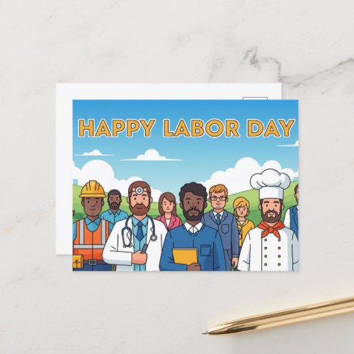 Happy Labor Day Postcard Happy Labor Day Postcard