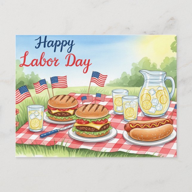  Happy Labor Day Postcard (Front)