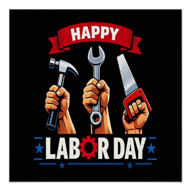 Happy Labor-day Poster (Front)