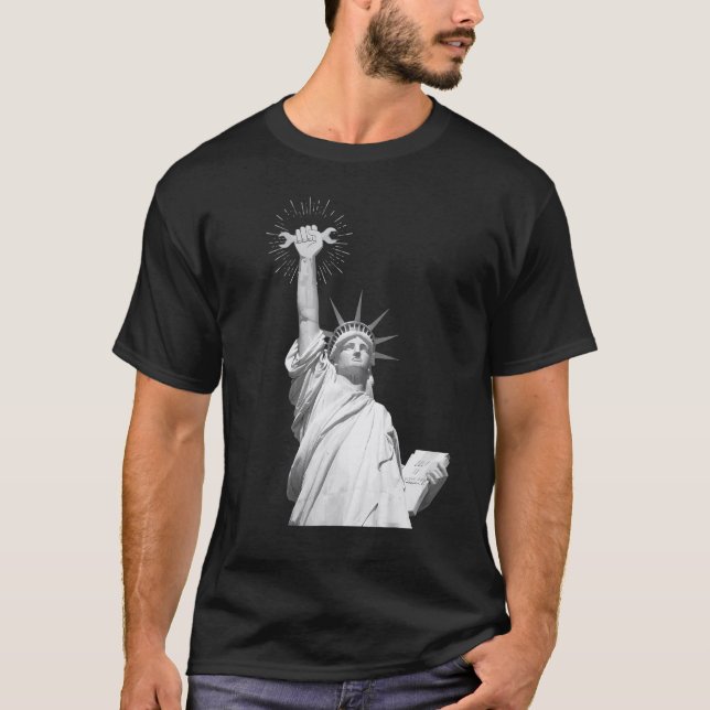 Happy Labor Day Shirt Statue of Liberty Labor Day  (Front)
