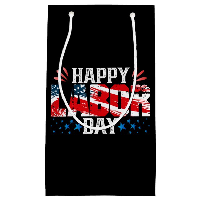 Happy Labor Day Small Gift Bag (Front)