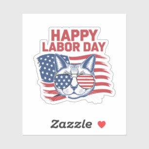 happy labor day sticker