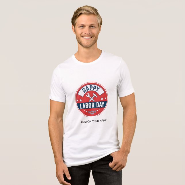 Happy labor day Tri-Blend shirt (Front Full)