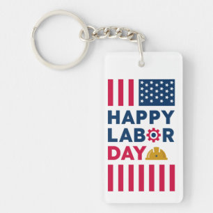Happy Labor Day, United States Keychain