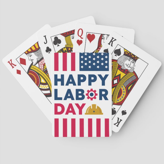Happy Labor Day, United States Poker Cards (Back)