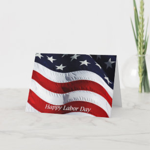 Happy Labor Day US Flag Card