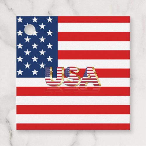 Happy Labor Day Usa Flag  Favor Tags