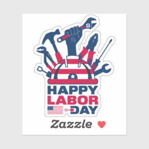 Happy Labor Day, USA Holiday Sticker