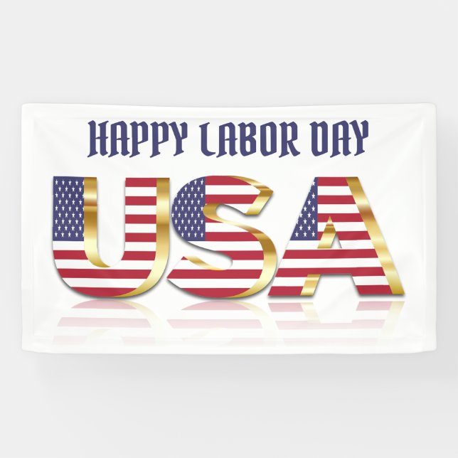 Happy Labor Day USA Typography  Banner (Horizontal)