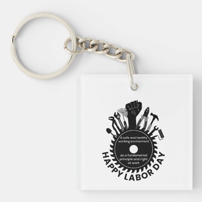 Happy Labor Day Weekend 2023 Keychain (Front)