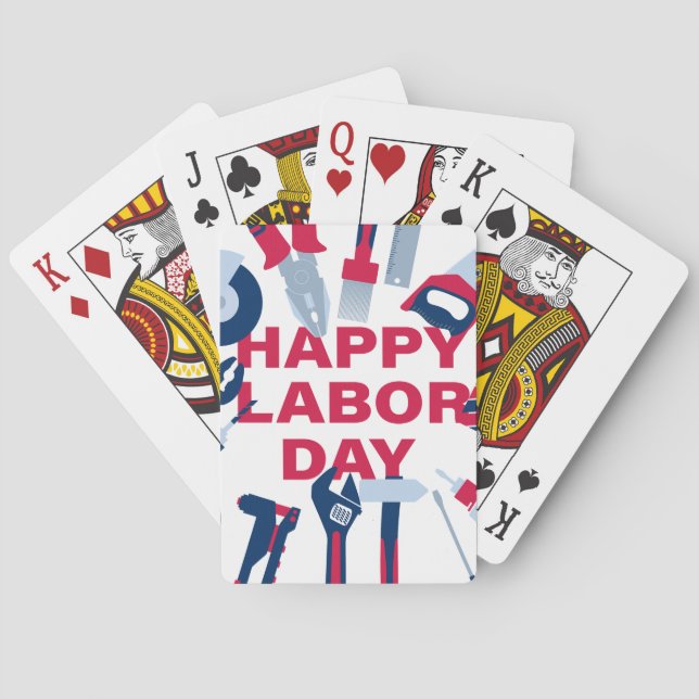 Happy labor day Weekend Poker Cards (Back)