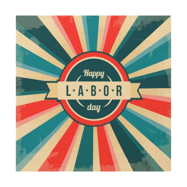Happy Labor Day Wood Wall Art (Front)