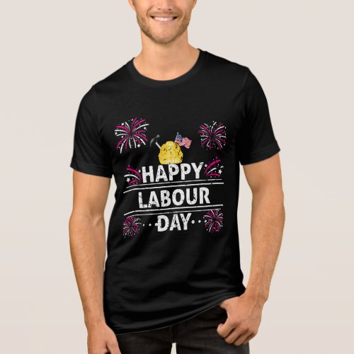 Happy Labour Day For All Workers Patriotic Tri_Blend Shirt