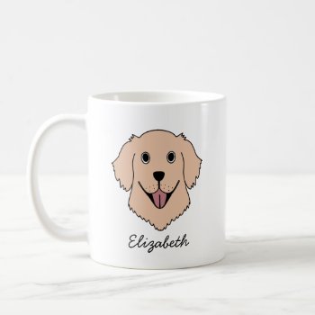 Happy Labrador Custom Name Coffee Mug by FriendlyPets at Zazzle