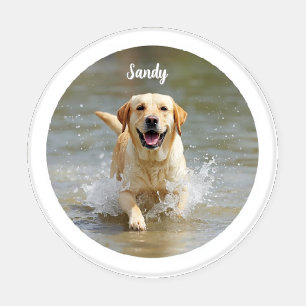 Happy Labrador Personalized Beverage Coaster Set