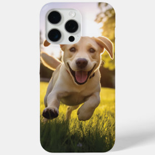 Happy Labrador Puppy Running iPhone 15 Pro Max Case
