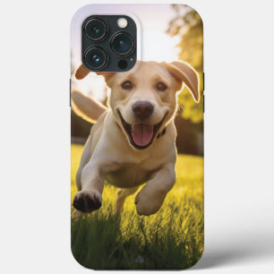 Happy Labrador Puppy Running  iPhone 13 Pro Max Case