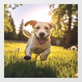 Happy Labrador Puppy Running Floor Decals