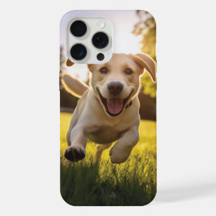 Happy Labrador Puppy Running iPhone 15 Pro Max Case