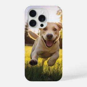 Happy Labrador Puppy Running iPhone 15 Pro Case