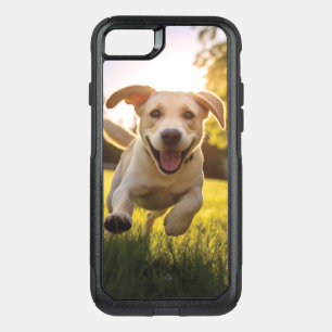 Happy Labrador Puppy Running  OtterBox Commuter iPhone SE/8/7 Case