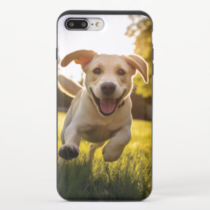 Happy Labrador Puppy Running  iPhone 8/7 Plus Slider Case