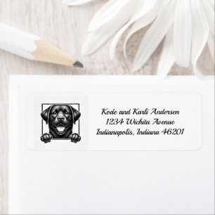 Happy Labrador Retriever Return Address Label