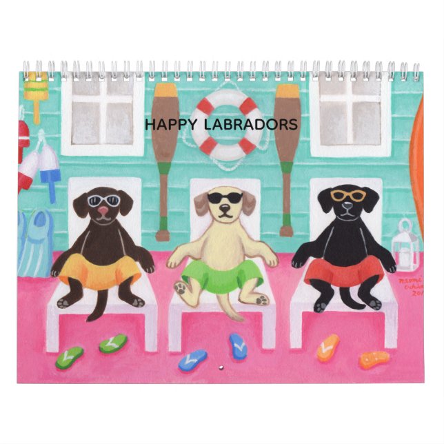 Happy Labradors Fun Life Calendar (Cover)