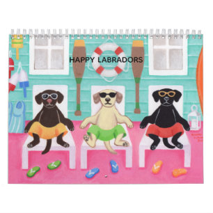Happy Labradors Fun Life Calendar 2018