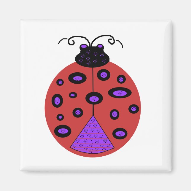 Happy Ladybug magnet (Front)