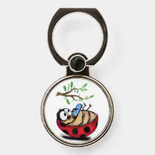 Happy Ladybug Phone Ring Stand
