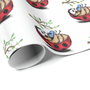 Happy Ladybugs Funny Wrapping Paper