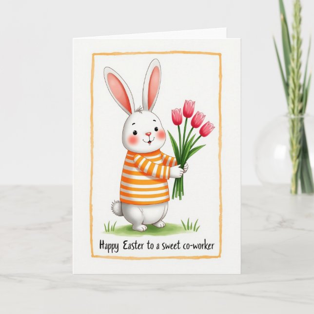 Happy Lagomorph Bouquet Card (Front)