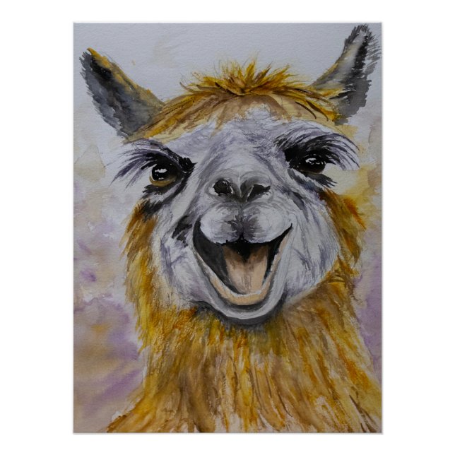 Happy Lama Poster (Front)